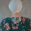 Turban lycra blanc crème