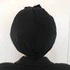 Turban à noeud lycra noir