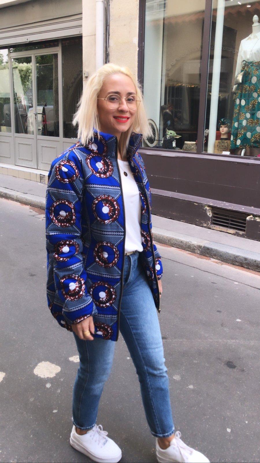 doudoune bleu electrique