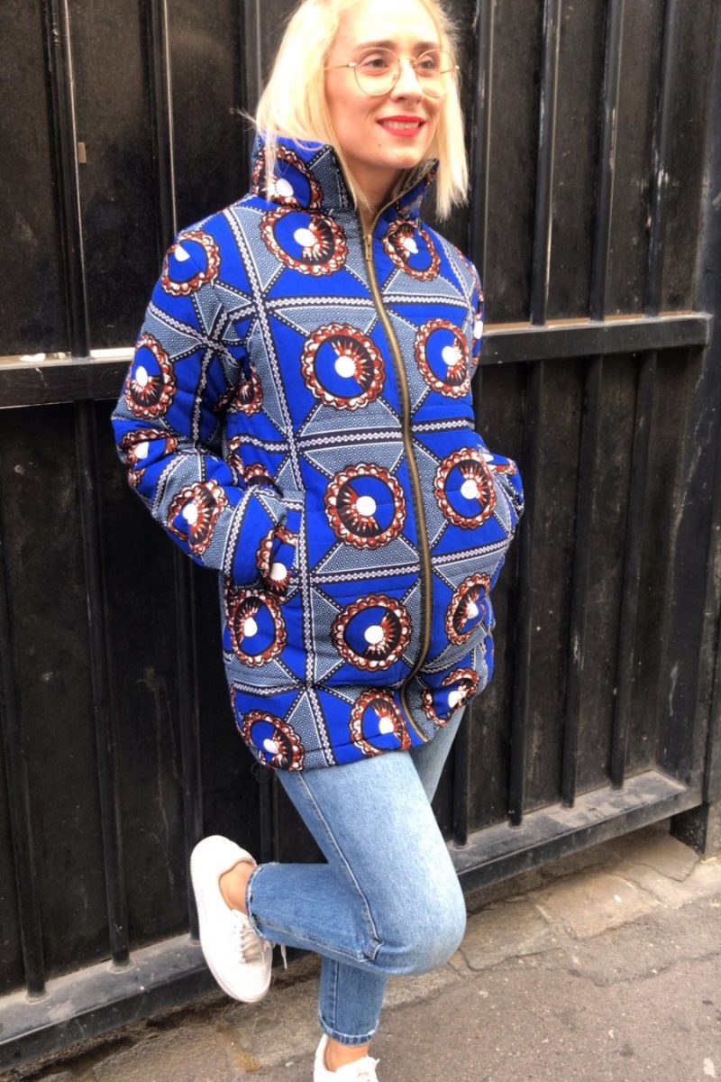 doudoune bleu electrique