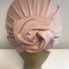 Turban à noeud rose perle