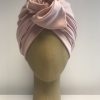 Turban à noeud rose perle