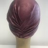 Turban similicuir léger bordeaux