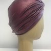 Turban similicuir léger bordeaux