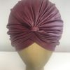 Turban similicuir léger bordeaux