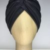 Turban lycra noir brillant