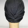 Turban lycra noir brillant