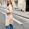 Trench long oversize beige