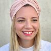 Turban lycra rose perle