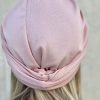 Turban lycra rose perle