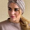 Turban à noeud bois de rose brillant Niyya