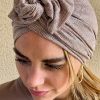 Turban à noeud bois de rose brillant Niyya