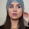Turban lycra gris chiné Niyya