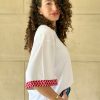 T-shirt oversize blanc et keffieh Niyya