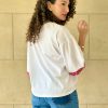 T-shirt oversize blanc et keffieh Niyya
