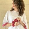 T-shirt oversize blanc et keffieh Niyya