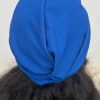 Turban crêpe léger bleu roi Niyya