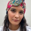 Turban à noeud lycra baroque rose fuschia Niyya