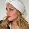Turban à noeud jersey blanc Niyya