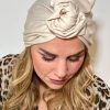 Turban satiné beige nude Niyya