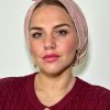 Turban à noeud lycra rose irisé Niyya