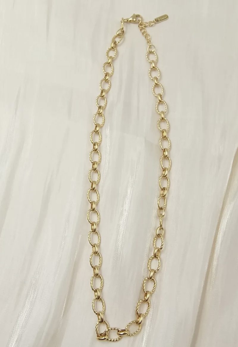 Collier acier mailles rondes Niyya