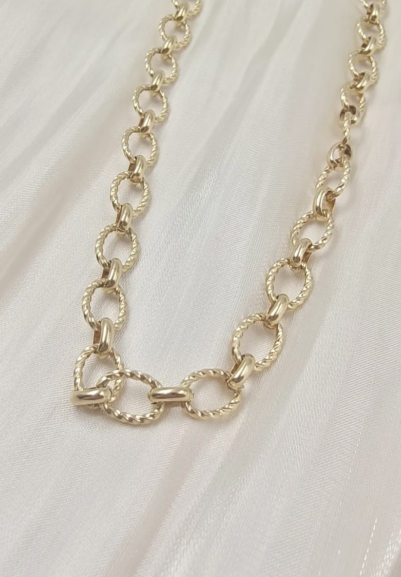 Collier acier mailles rondes Niyya