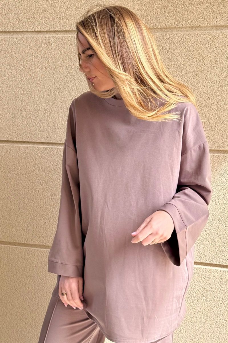 Tunique jersey taupe Niyya