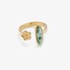 Bague Fleur & Pierre Verte Niyya