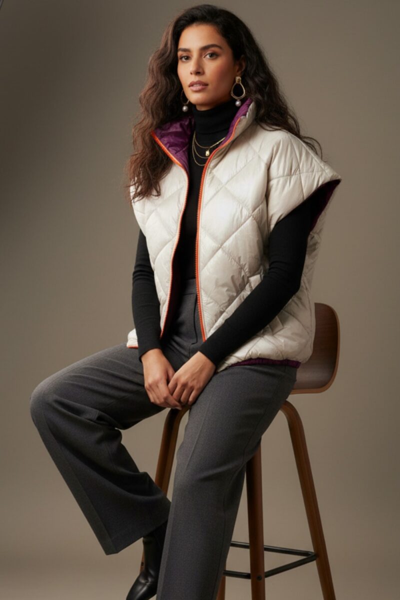 Doudoune sans manches réversible