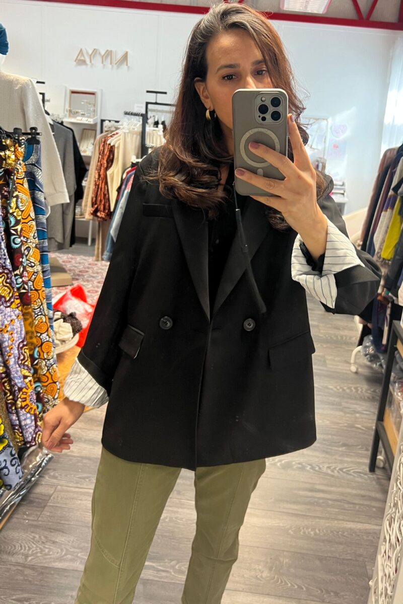Veste blazer noir oversize Niyya