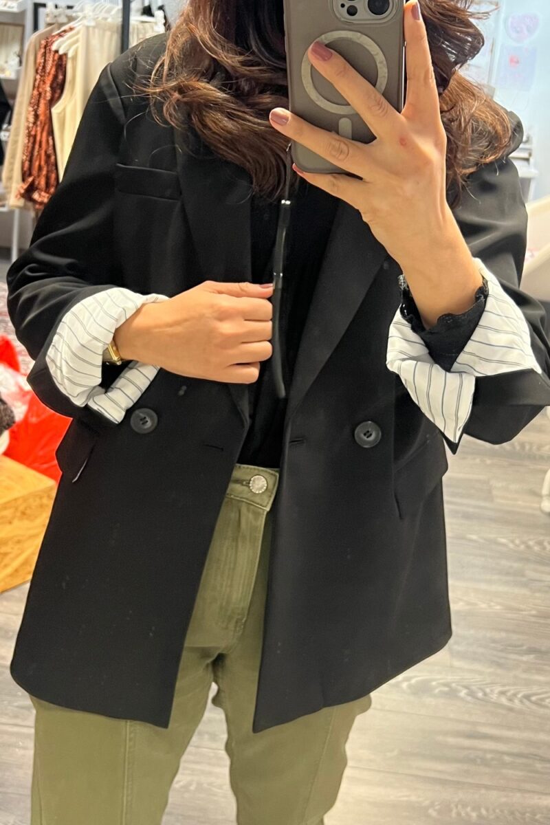 Veste blazer noir oversize Niyya