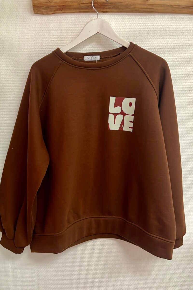Sweat coton choco Love