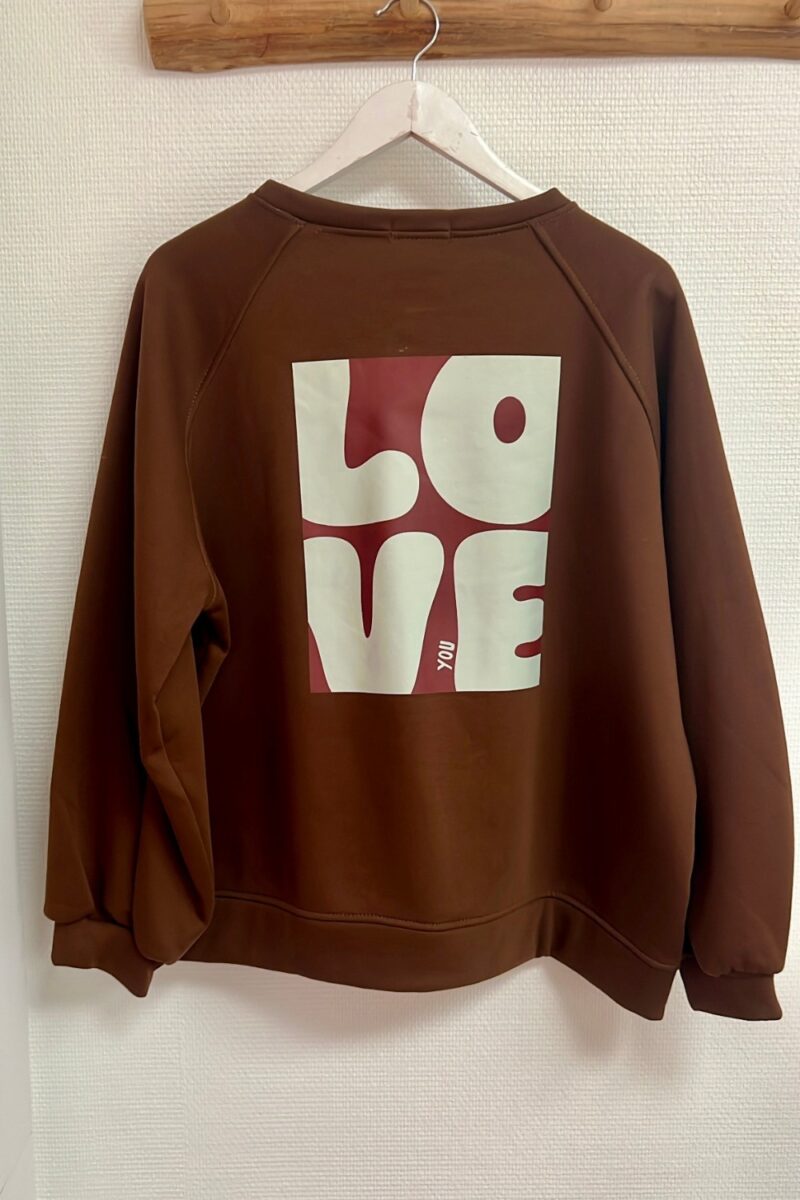 Sweat coton choco Love