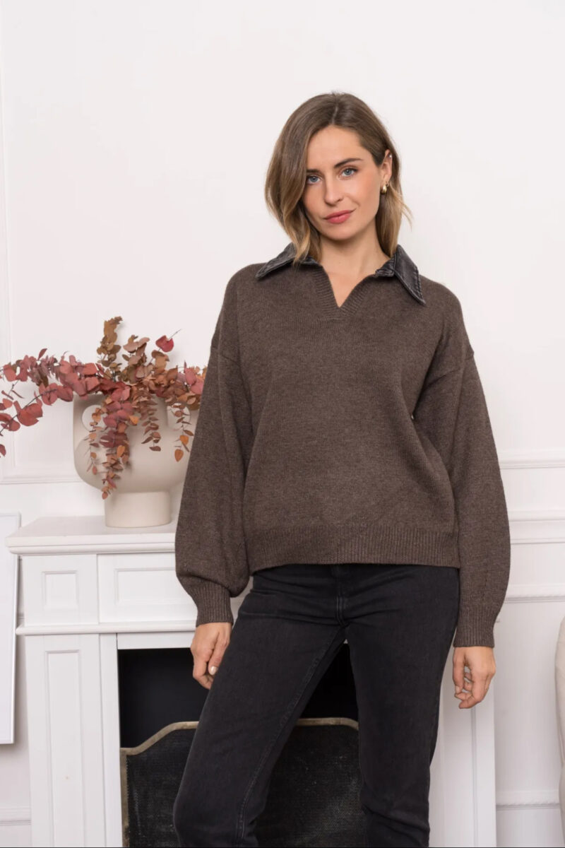 Pull choco col jean Niyya