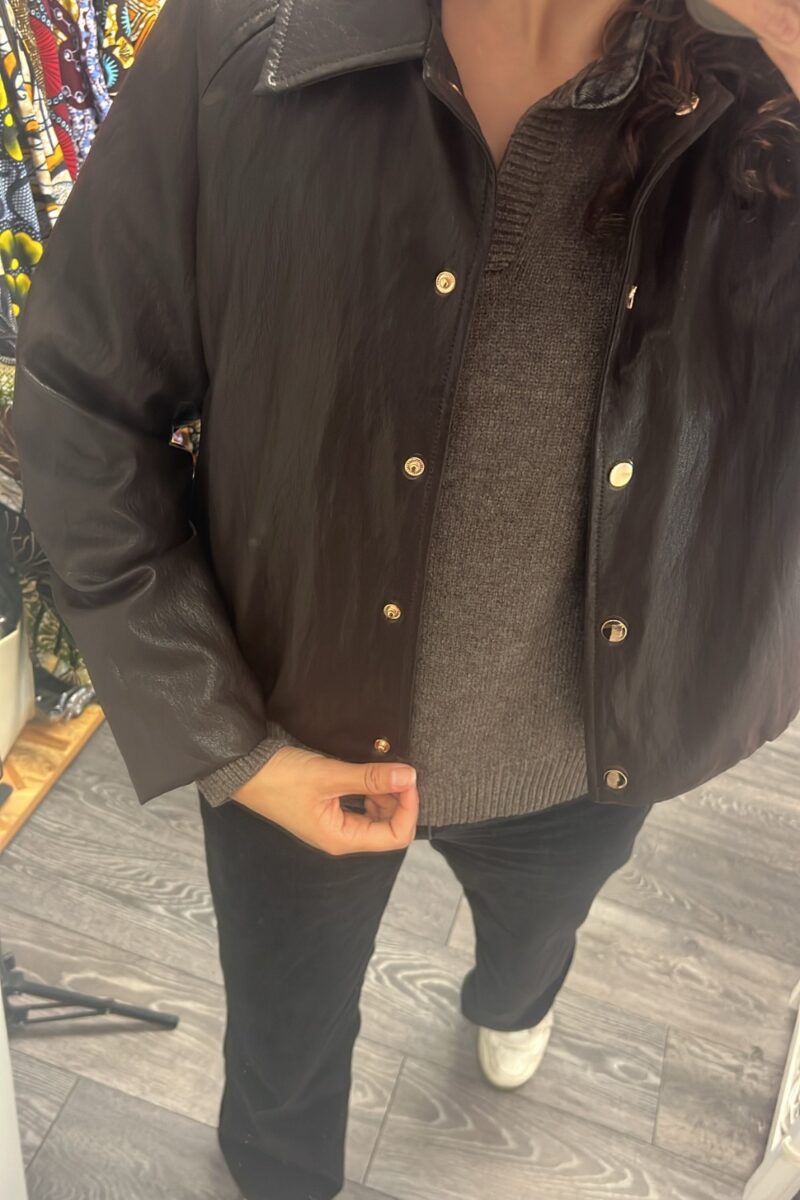 Veste similicuir choco Niyya