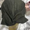 Turban à noeud crêpe kaki pailleté Niyya