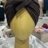 Turban à noeud lycra choco Niyya