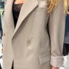 Veste blazer beige taupe oversize