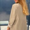 Veste blazer beige taupe oversize