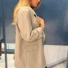 Veste blazer beige taupe oversize