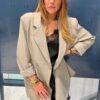 Veste blazer beige taupe oversize