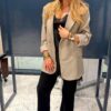 Veste blazer beige taupe oversize