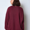 Sweat coton oversize bordeaux