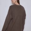 Gilet long oversize choco