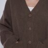 Gilet long oversize choco