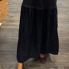 Robe bimatière bleu nuit