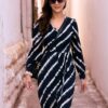 Robe cache-cœur tie and dye