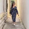 Robe cache-cœur tie and dye