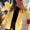Blazer long léger jaune pastel Niyya